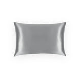 Silver silk pillowcase