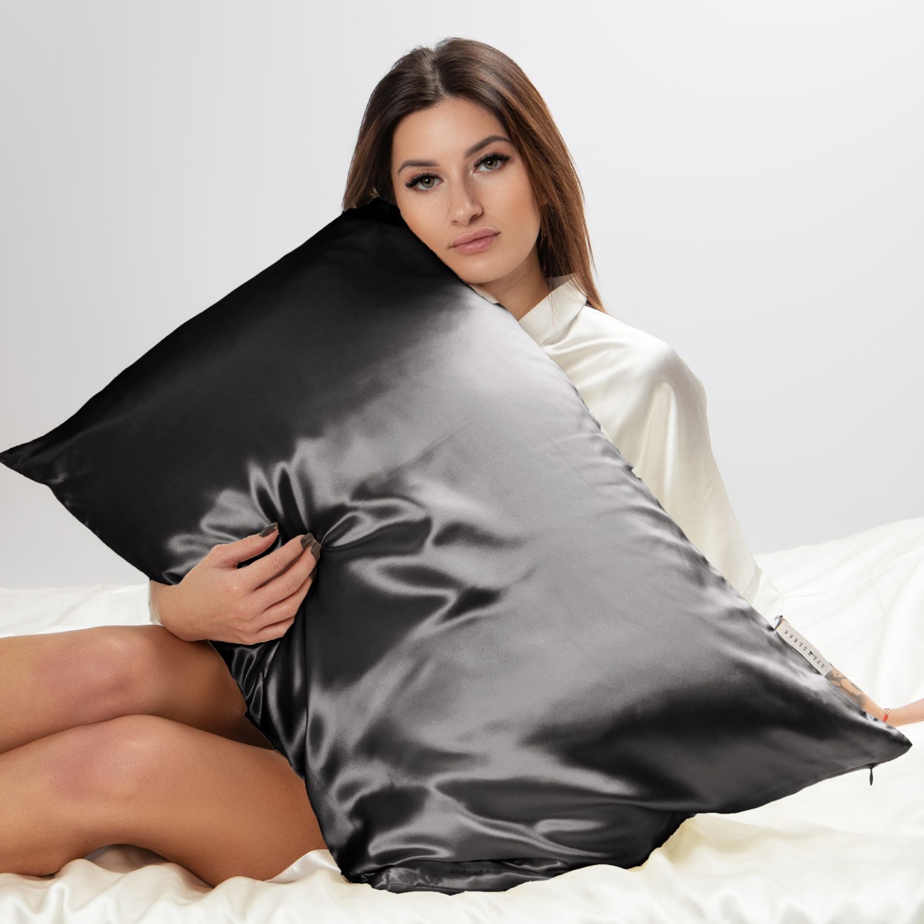 Charcoal Silk Pillowcase