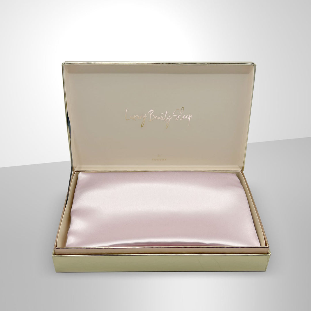 Pink Silk Pillowcase Gift Set