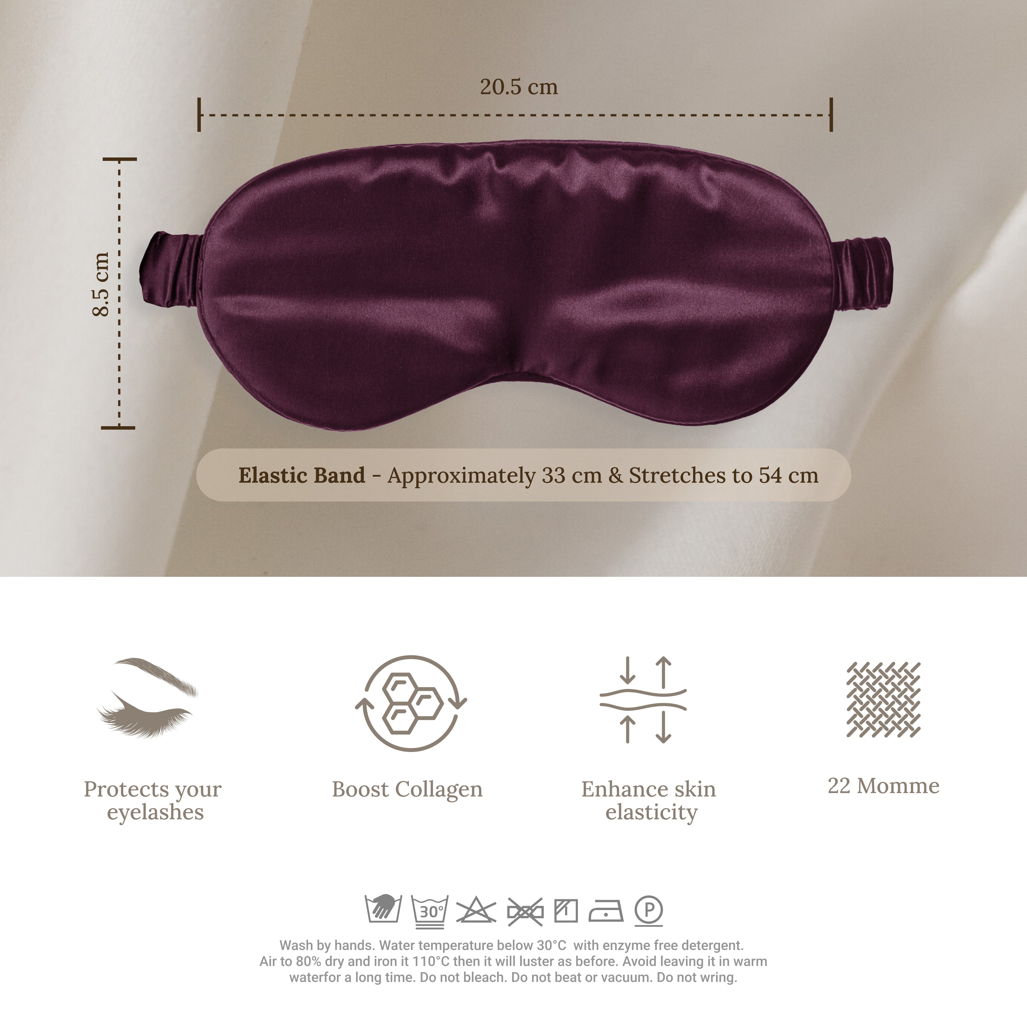 burgundy sleep eye mask