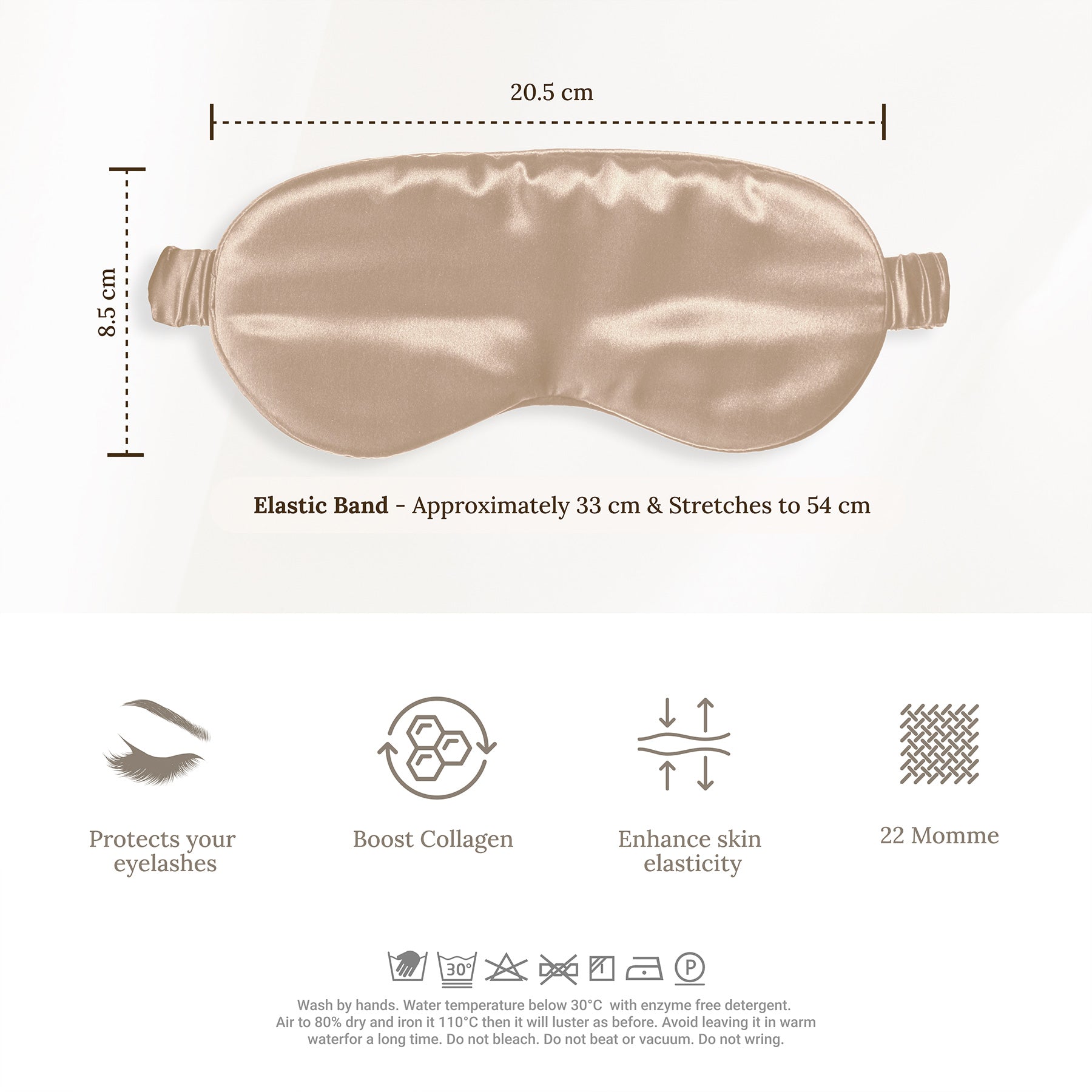 Champagne Silk Sleep Mask - SilkSleek