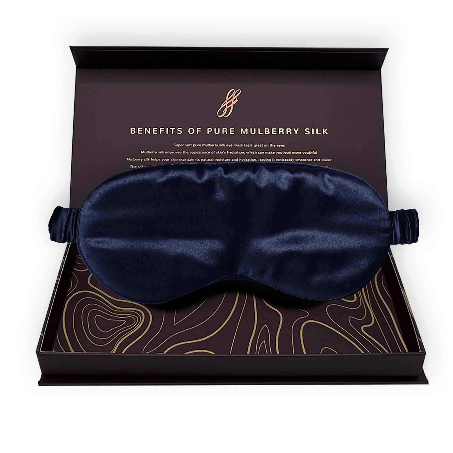 Navy Blue Silk Sleep Mask - SilkSleek