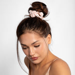 Barley Blush Silk Scrunchie - Large - SilkSleek